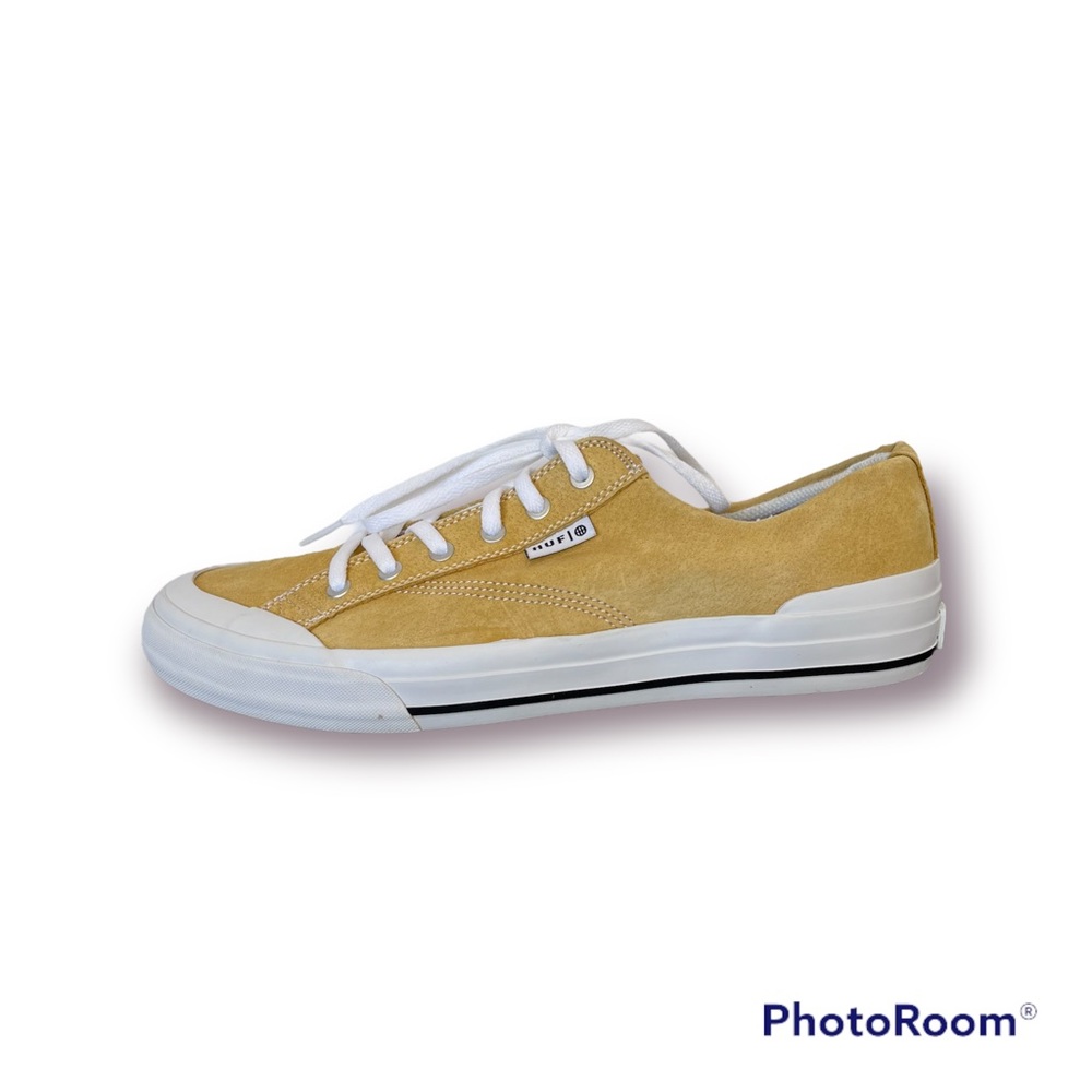 Huf Classic Lo Shoes Golden Yellow suede Skate Shoe Mens Size 10